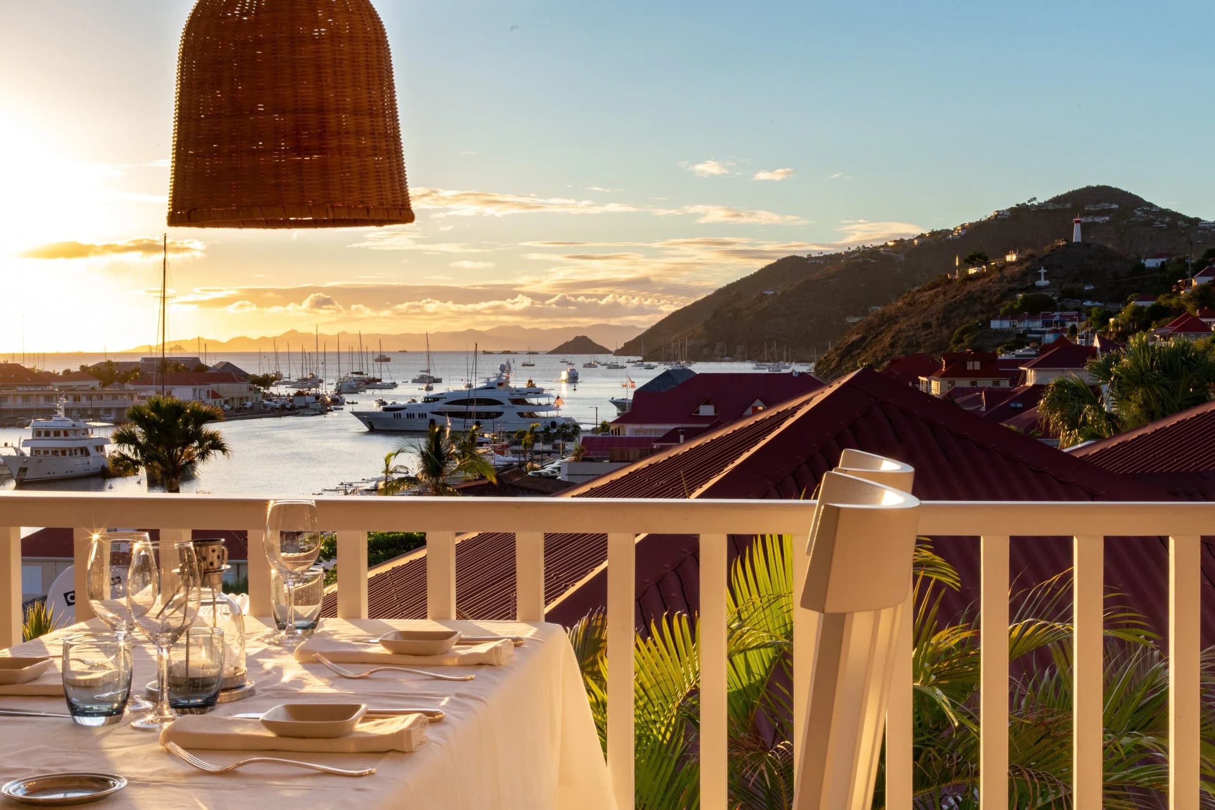 Outdoor private dinner setup