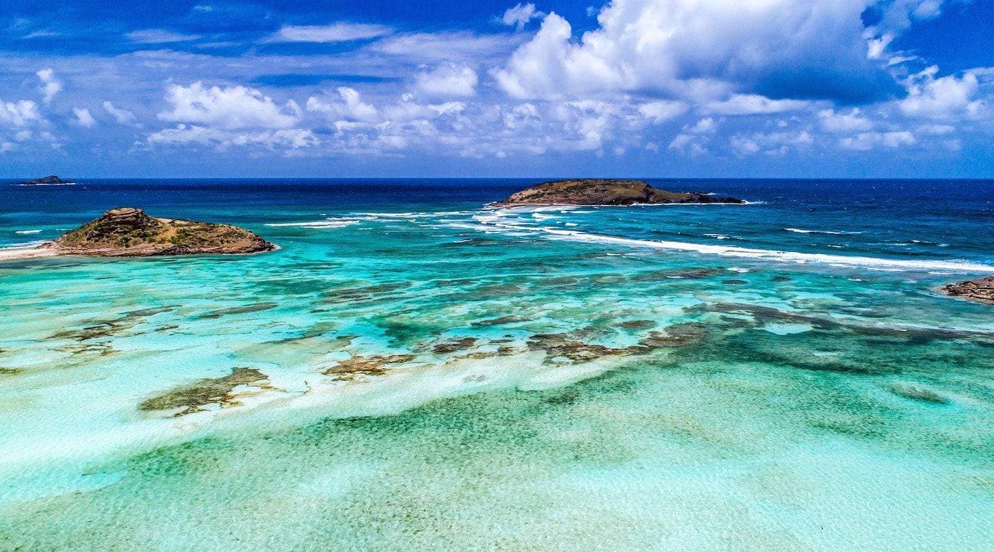 Turquoise water on a quiet St Barth beach