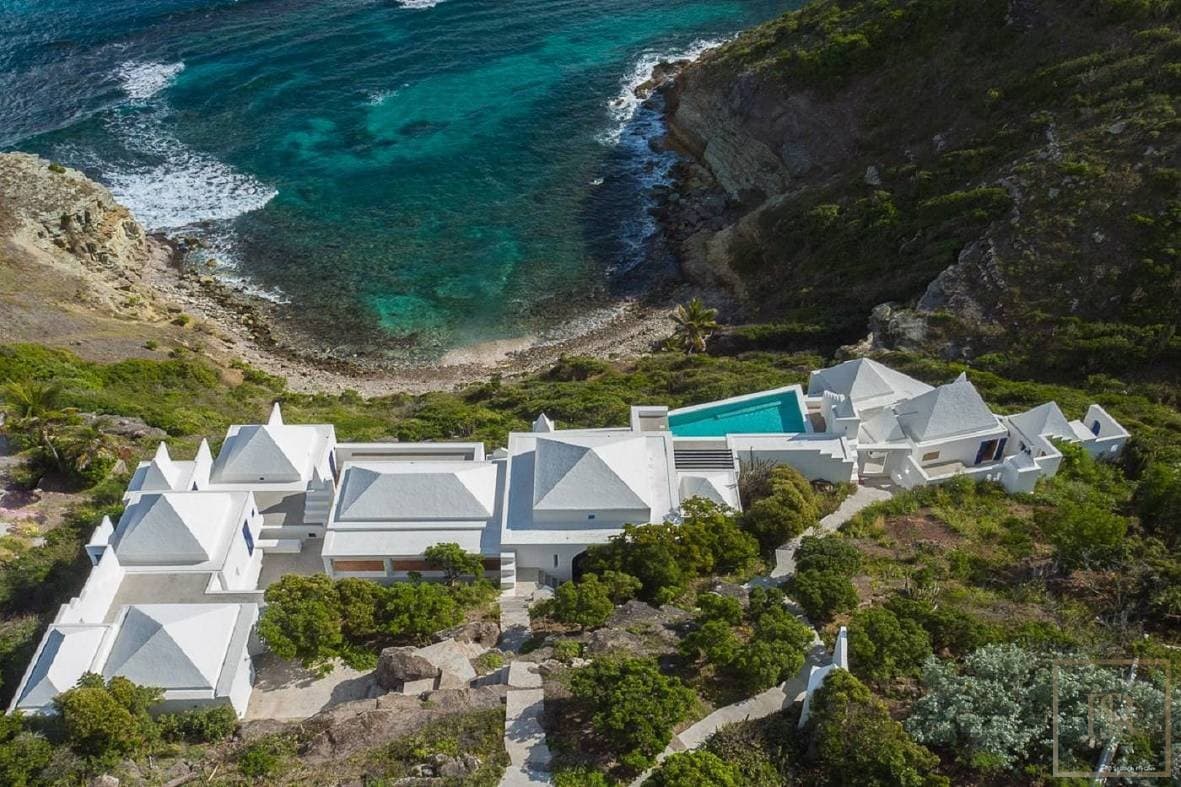 Pool deck of a Caribbean villa