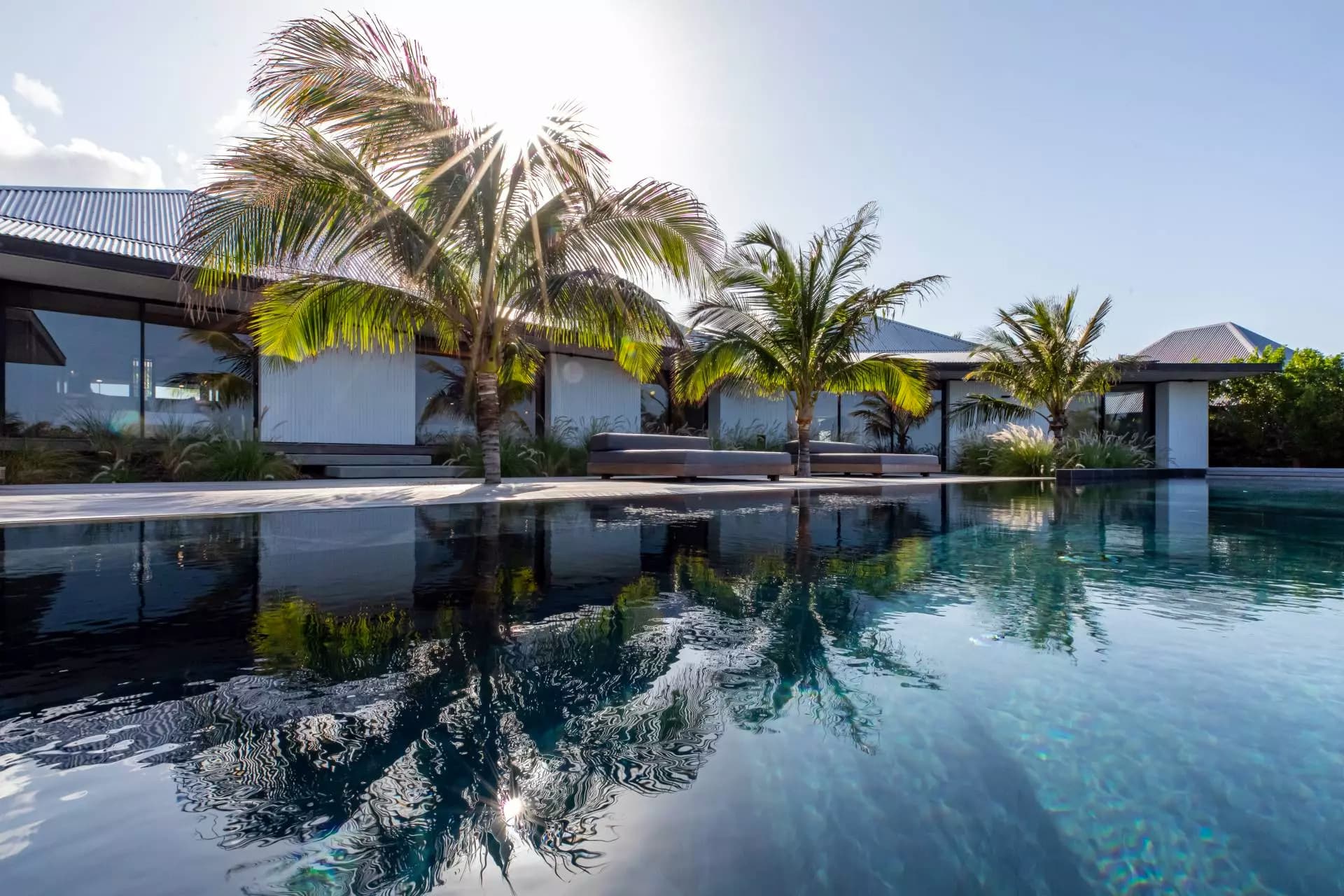 Modern hilltop villa overlooking the sea