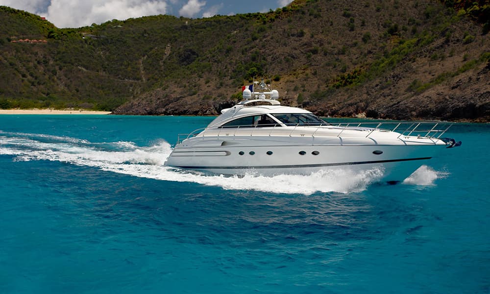 Yacht anchored near Ile Fourchue